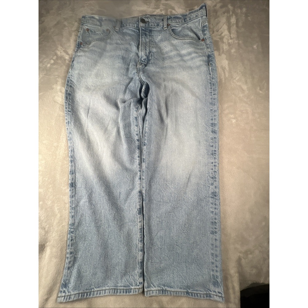 American Eagle Loose Fit Jeans Men Size Size 40x30 Denim Baggy Y2K Light Wash